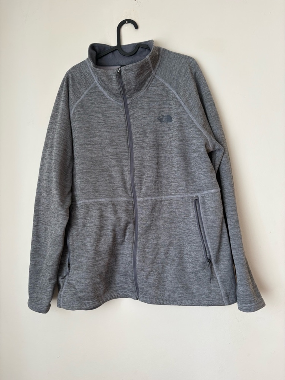 The North Face Gray Full-Zip Fleece Jacket woman’s XXL